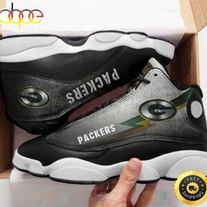 Green Bay Packer Nfl Big Logo Football Team Air Jordan 13 Shoes