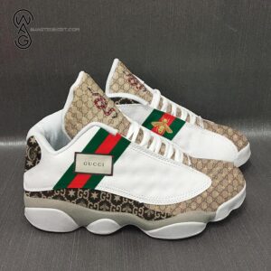 Gucci Bee And Snake Monogram Air Jordan 13 Sneakers