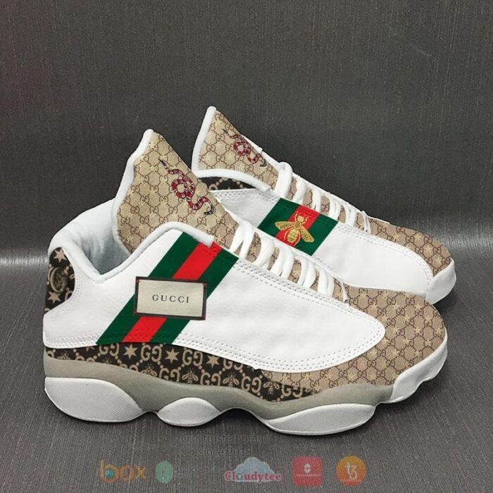 Gucci Bee And Sneakers White Brown Air Jordan 13 Shoes