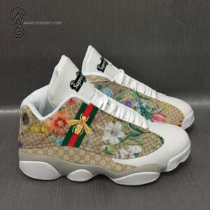 Gucci Bee And Supreme Classic Symbol Air Jordan 13 Sneakers