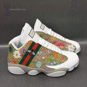 Gucci Bee Classic Symbol Flower Version Air Jordan 13 Sneakers