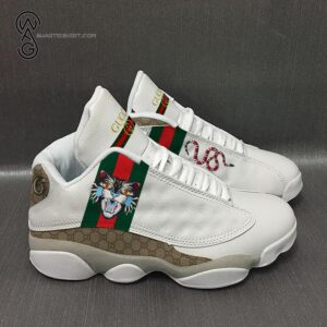 Gucci Snake And Tiger Classic Symbol Air Jordan 13 Sneakers