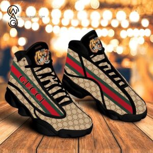 Gucci Tiger Classic Symbol Green And Red Version Air Jordan 13 Sneakers