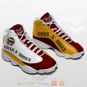 Guns N Roses Red White Air Jordan 13 Shoes