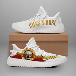 Guns N Roses White Band Runing Yeezy Shoes Sport Sneakers