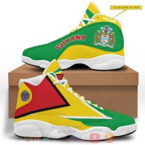 Guyana Personalized Yellow Air Jordan 13 Shoes