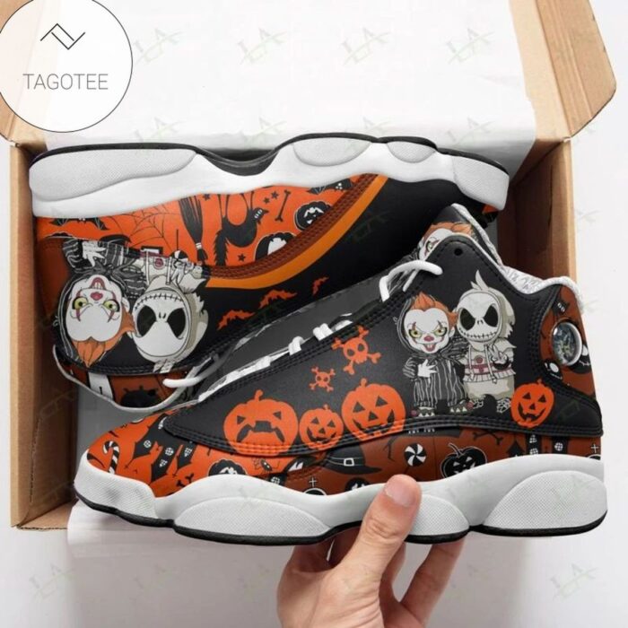 Halloween Jack Pennywise Pumpkin Sneakers Air Jordan 13 Shoes