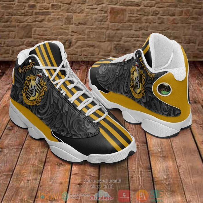 Harry Potter Hufflepuff Yellow Air Jordan 13 Sneaker Shoes