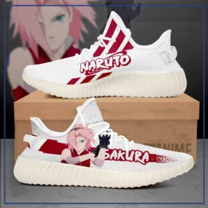 Haruno Sakura Naruto Yeezy Shoes Gift Idea For Him Son Boyfriend Father's Day Shoes Yeezy Sneakers