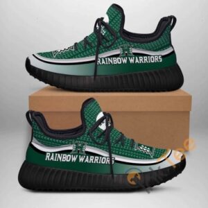 Hawaii Rainbow Warriors Custom Shoes Personalized Name Yeezy Sneakers