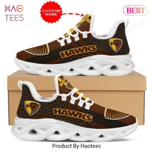 Hawthorn Hawks AFL Black Mix Brown Custom Name Max Soul Shoes