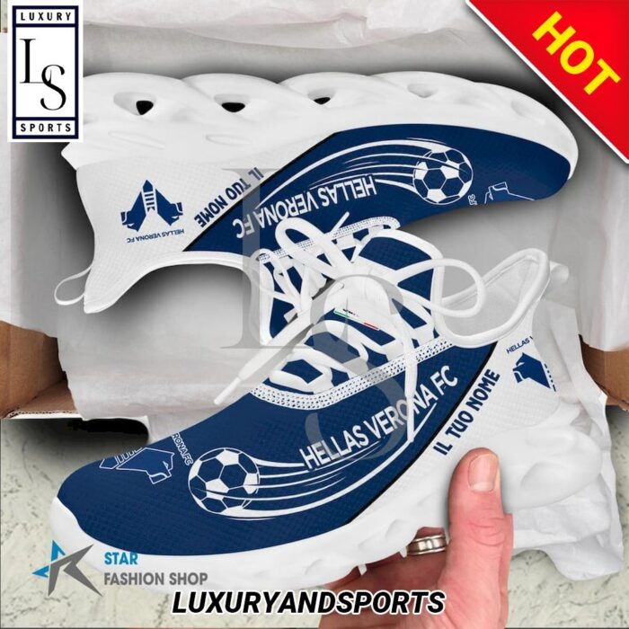 Hellas Verona FC Custom Name Blue White Max Soul Shoes