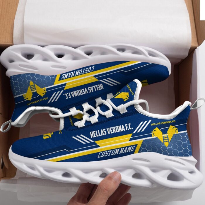 Hellas Verona FC Custom Name Blue Yellow Max Soul Shoes