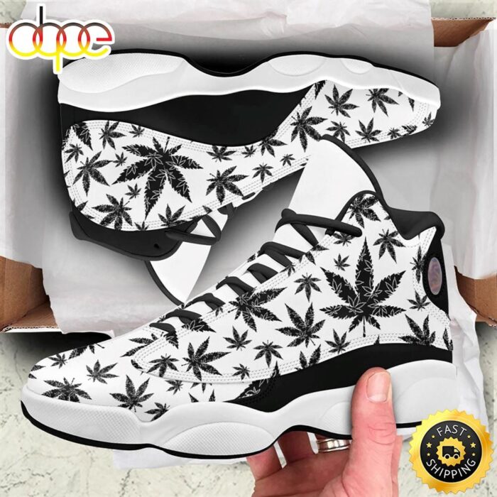 Hippie Dark Cannabis Weed Air Jordan 13 Sneakers Shoes For Men And Women