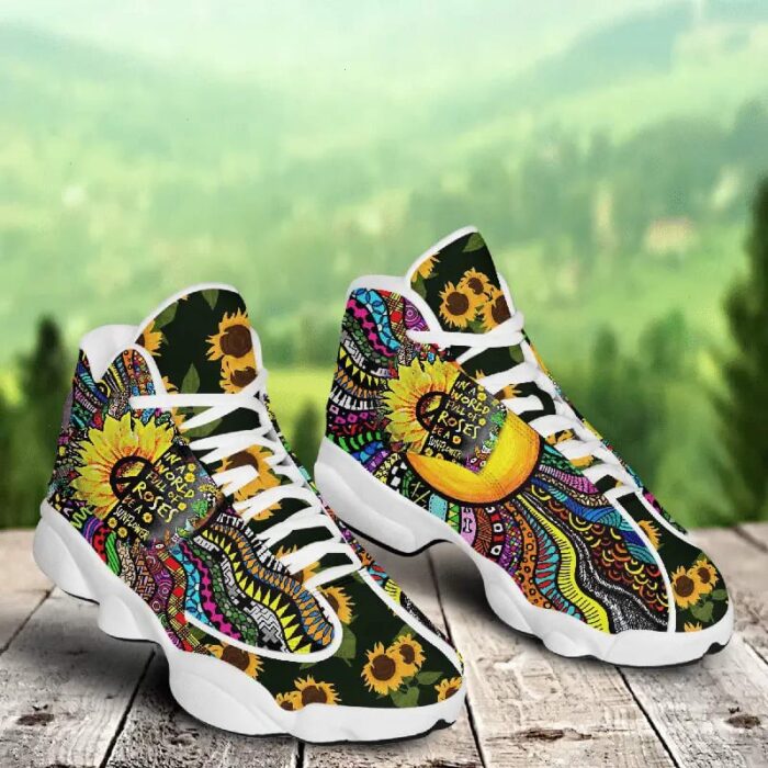 Hippie Sunflower Air Jordan 13 Sneakers Shoes Sport