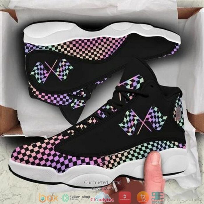 Hologram Racing Flags Air Jordan 13 Sneaker Shoes