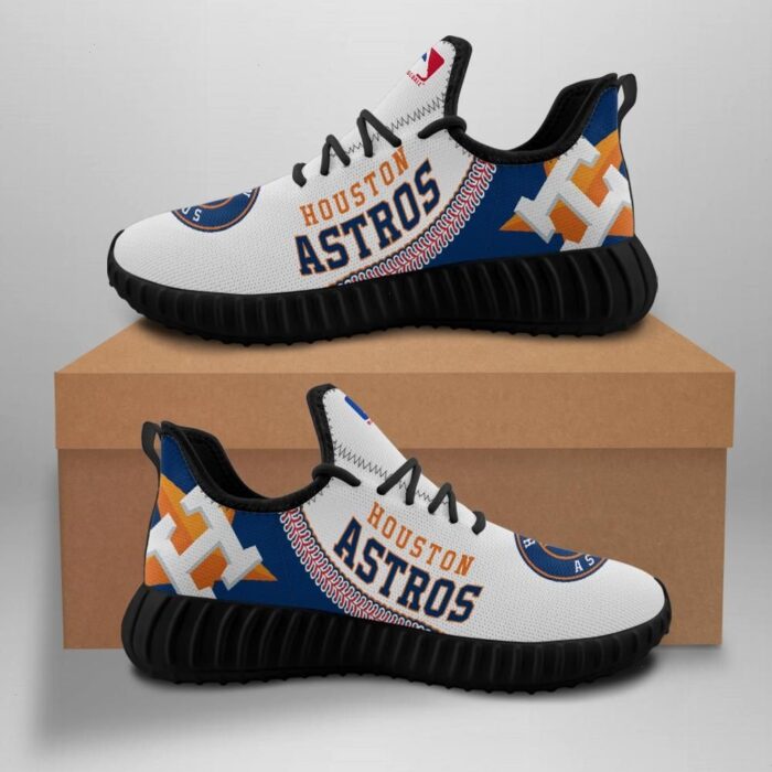 Houston Astros Unisex Sneakers New Sneakers Houston Astros Custom Shoes Baseball Yeezy Boost