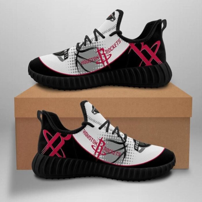 Houston Rockets Unisex Sneakers New Sneakers Basketball Custom Shoes Houston Rockets Yeezy Boost