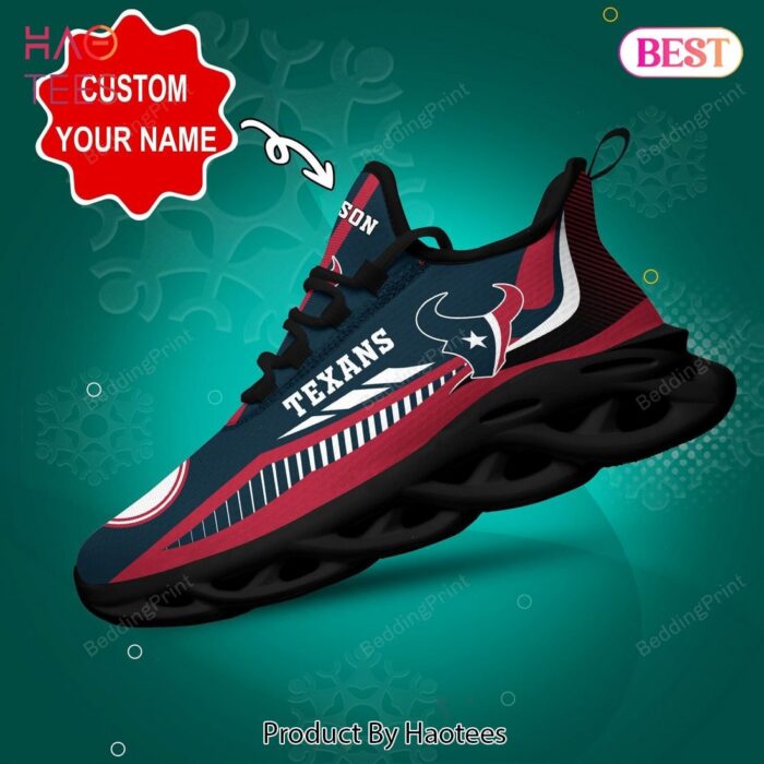 Houston Texans NFL Personalized Blue Mix Red Max Soul Shoes