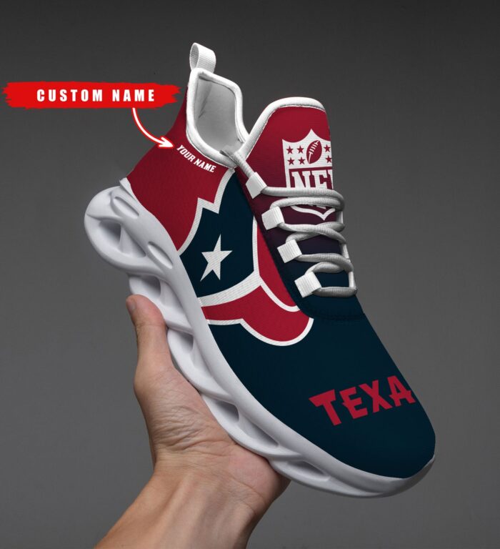 Houston Texans Personalized Custom Name Max Soul Shoes