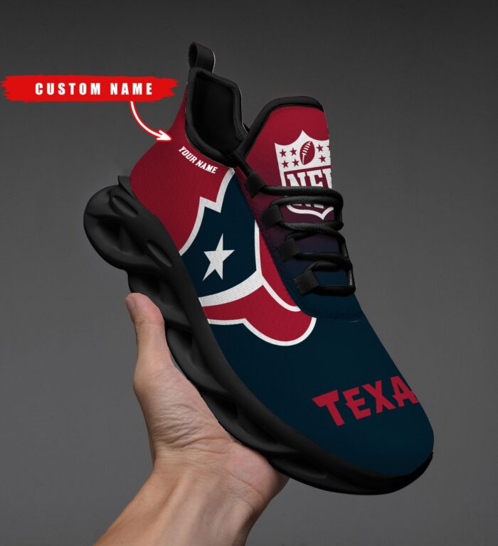 Houston Texans Personalized Custom Name Max Soul Shoes