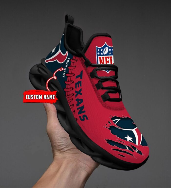 Houston Texans Personalized NFL Max Soul Shoes for NFL Fan