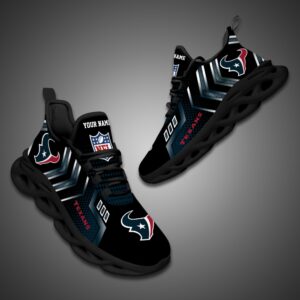 Houston Texans Personalized NFL Metal Style Design Max Soul Shoes