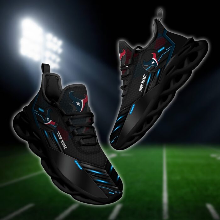 Houston Texans Personalized NFL Sport Black Max Soul Shoes