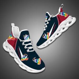 Houston Texans Personalized Pride Month Luxury NFL Max Soul Shoes Ver 2