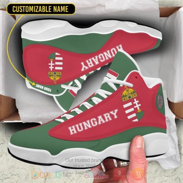 Hungary Personalized Red Green Air Jordan 13 Shoes