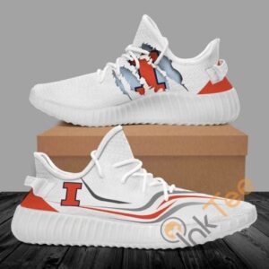 Illinois Fighting Illini Custom Shoes Personalized Name Yeezy Sneakers