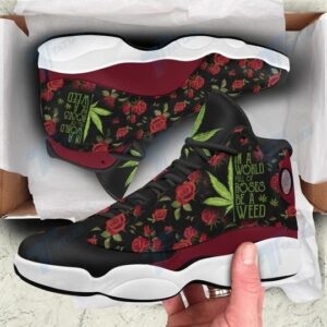 In A World Full Of Rose Be A Weed All Over Printed Air Jordan 13 Sneakers