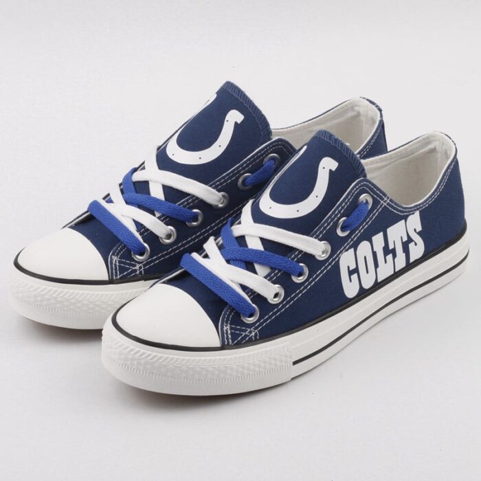 Indianapolis Colts Mens Shoes Low Top Canvas Shoes