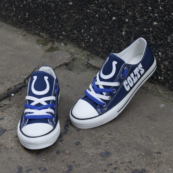 Indianapolis Colts Mens Shoes Low Top Canvas Shoes