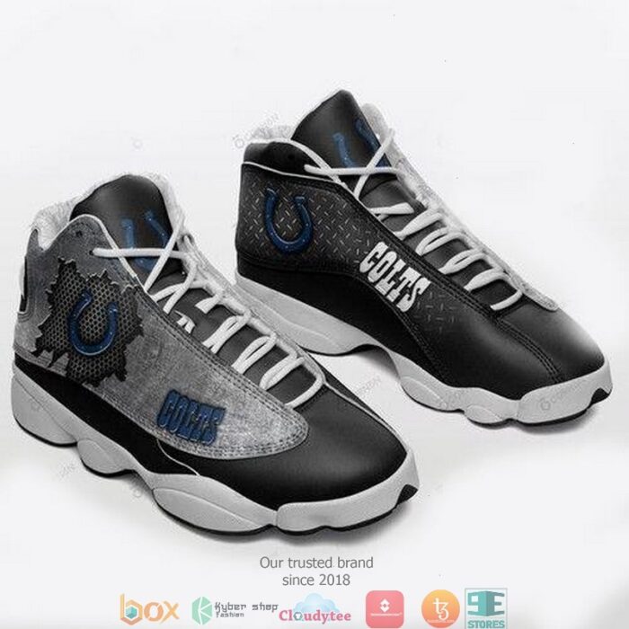 Indianapolis Colts Nfl Teams Football Big Logo Air Jordan 13 Sneaker Shoes