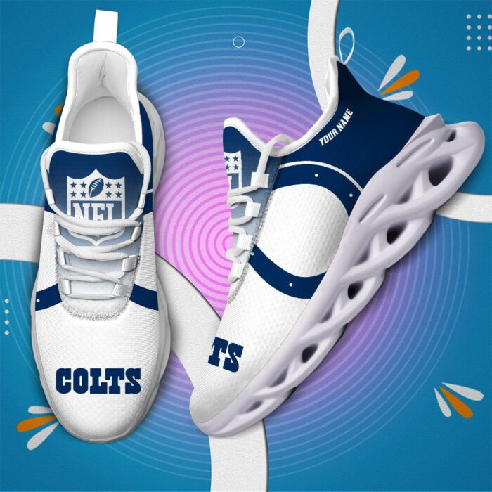 Indianapolis Colts Personalized Custom Name Max Soul Shoes