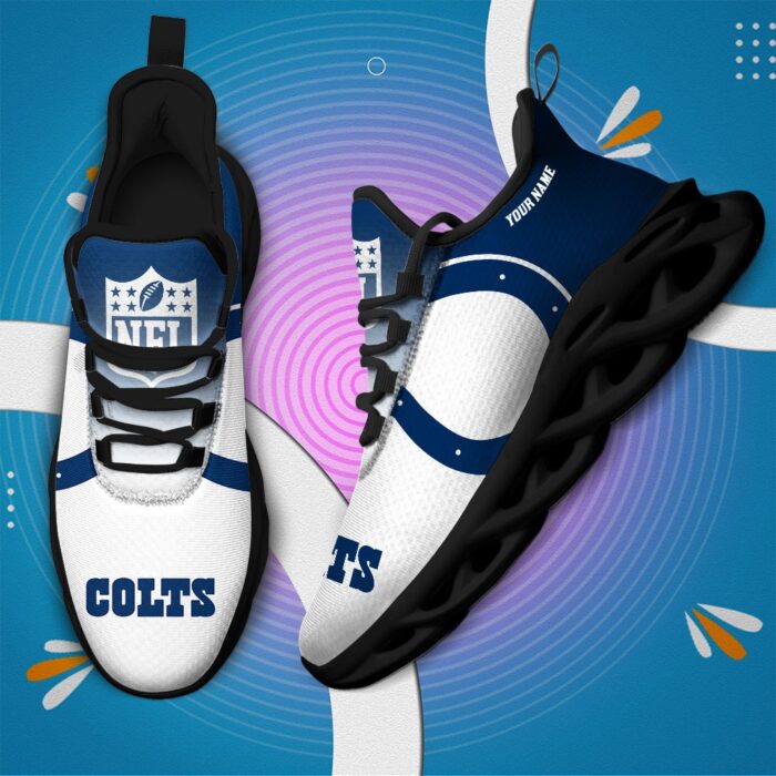 Indianapolis Colts Personalized Custom Name Max Soul Shoes