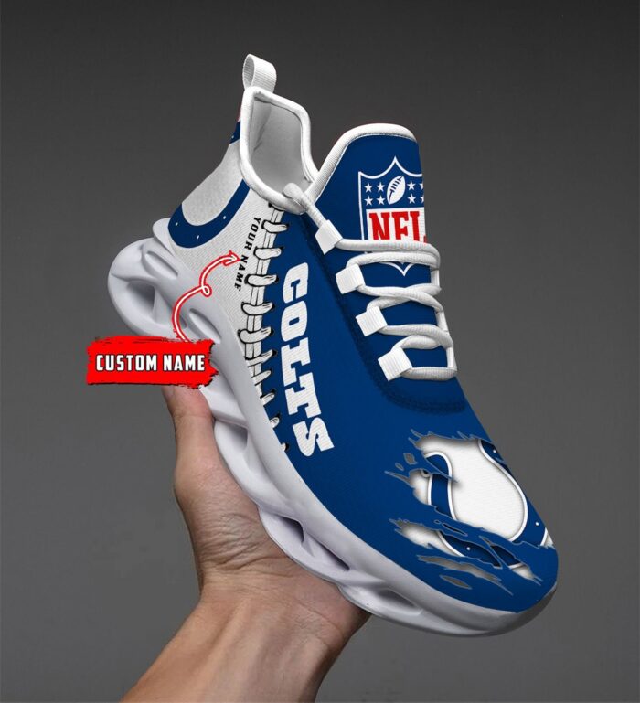 Indianapolis Colts Personalized NFL Max Soul Shoes