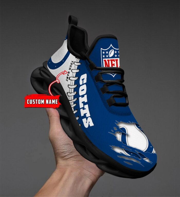 Indianapolis Colts Personalized NFL Max Soul Shoes