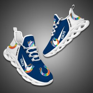 Indianapolis Colts Personalized Pride Month Luxury NFL Max Soul Shoes Ver 2