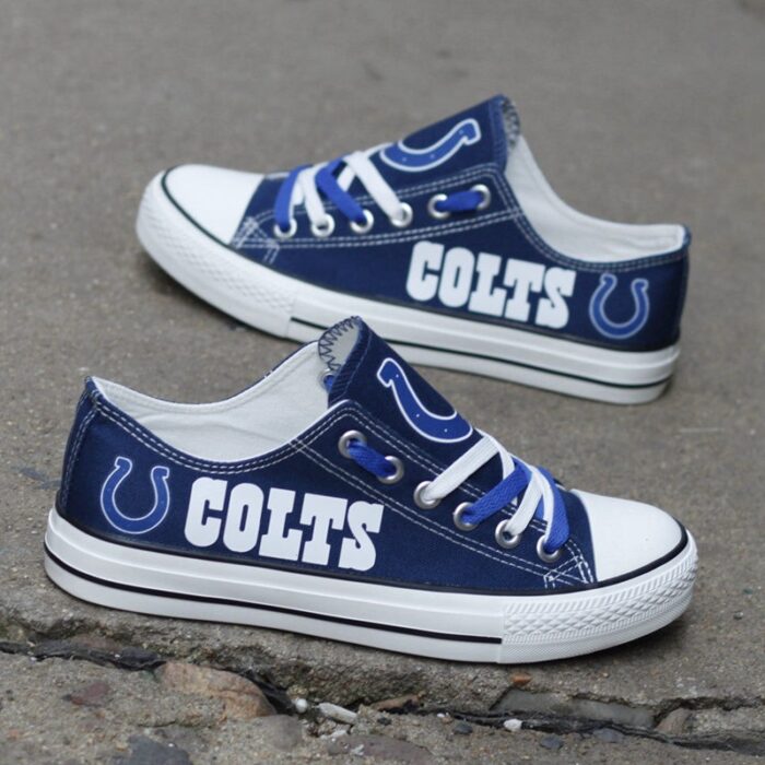 Indianapolis Colts Women's Shoes Low Top Canvas Shoes