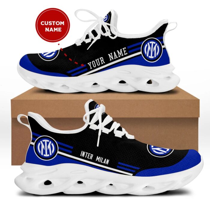 Inter Milan Blue Black Custom Name Max Soul Shoes