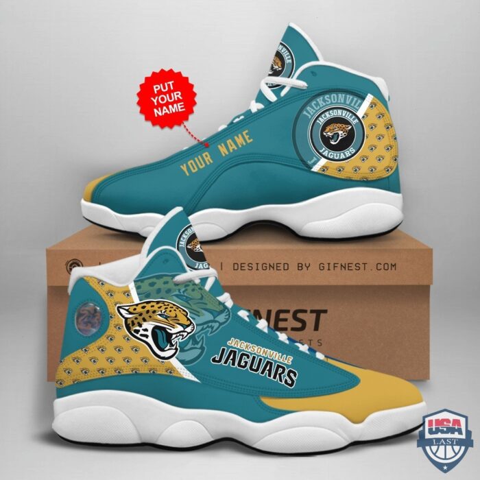 Jacksonville Jaguars Air Jordan 13 Custom Name Personalized Shoes