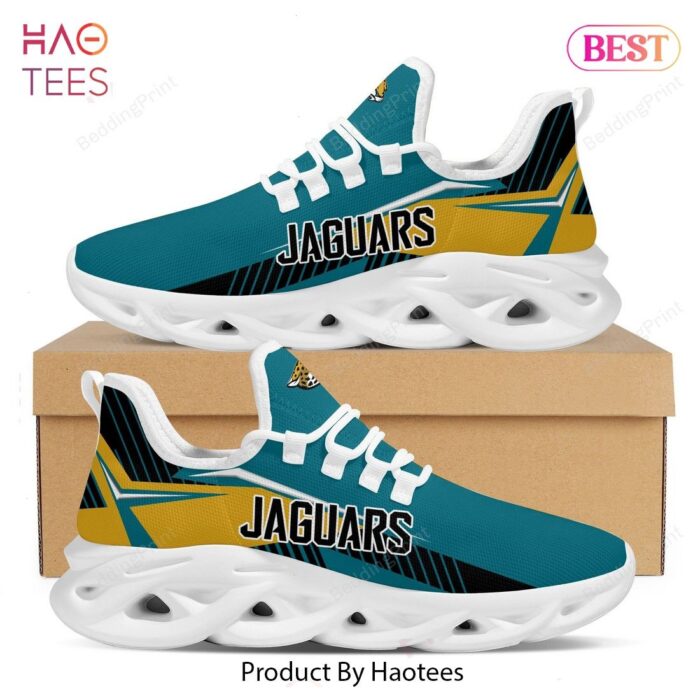 Jacksonville Jaguars Max Soul Shoes Logo American Football NFL Blue Gold Max Soul Shoes