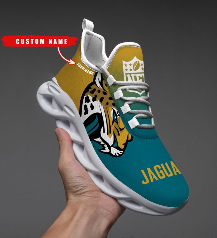 Jacksonville Jaguars Personalized Custom Name Max Soul Shoes