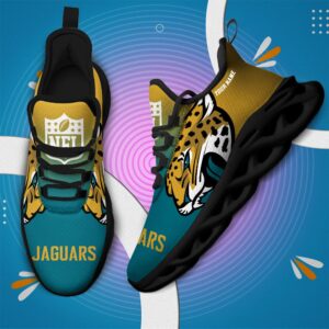 Jacksonville Jaguars Personalized Custom Name Max Soul Shoes