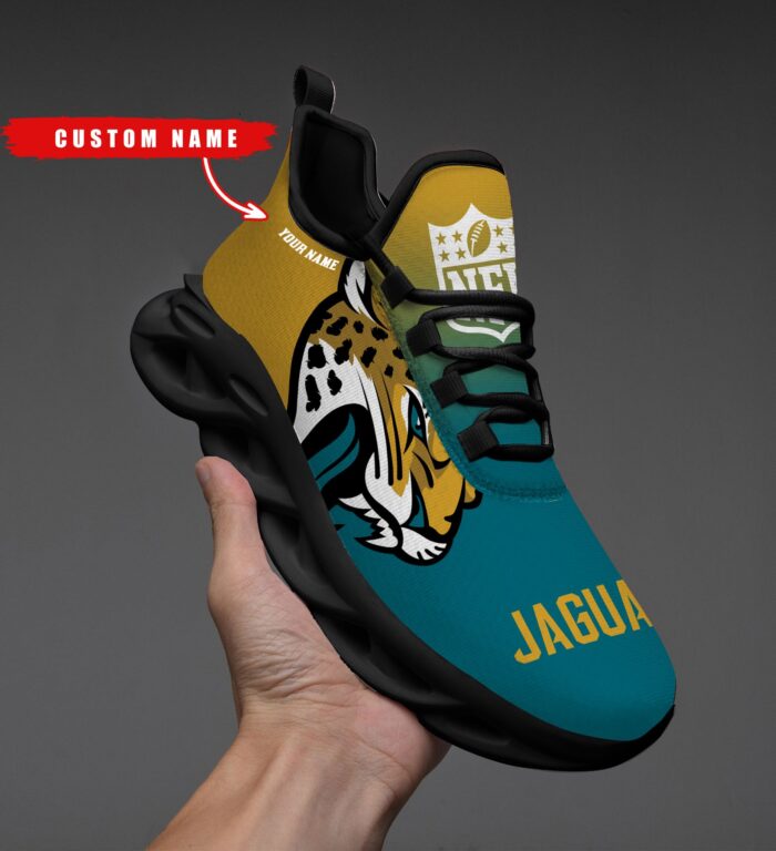 Jacksonville Jaguars Personalized Custom Name Max Soul Shoes