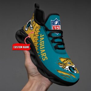 Jacksonville Jaguars Personalized NFL Max Soul Shoes