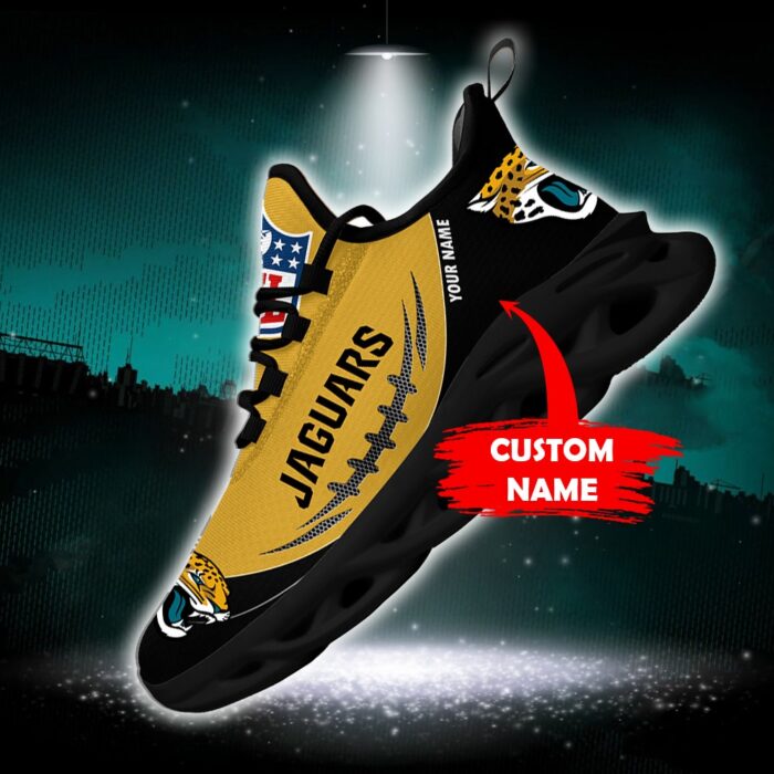 Jacksonville Jaguars Personalized NFL Max Soul Shoes Fan Gift