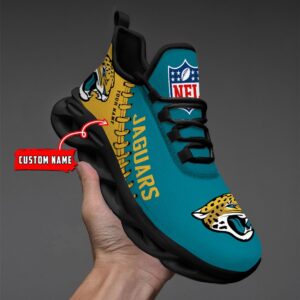 Jacksonville Jaguars Personalized NFL Max Soul Shoes Ver 2